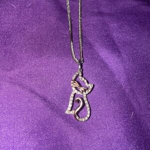 Elegant Cat Pendant Necklace